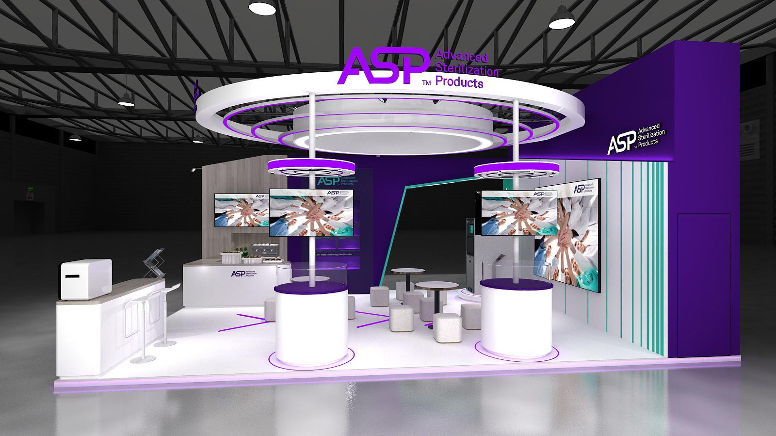 ASP · 2025昆明消毒展—展台整体视角（效果图）